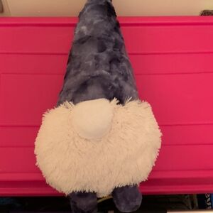 Charming Blue Plush Gnome with White Beard